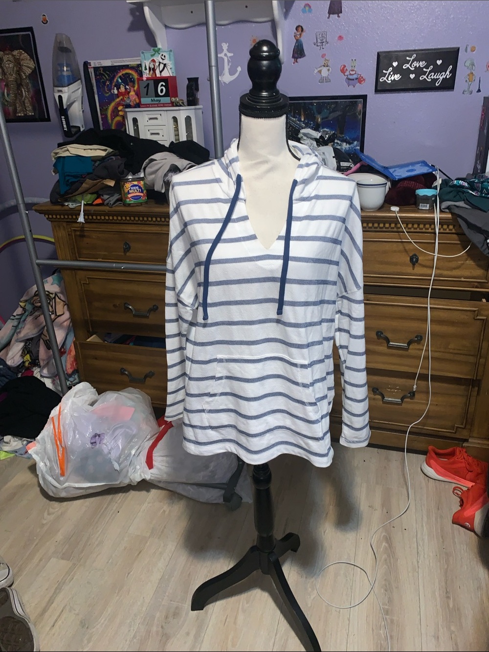 NWT North River Women's Bar Harbor V-Neck Pullover Hoodie